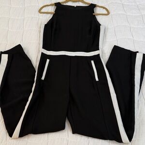 Banana Republic Black and White Contrast Jumpsuit